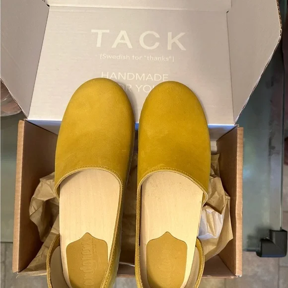 Women's Yellow Mules - Picture 2 of 3